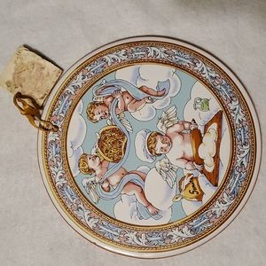 SANTA BARBARA CERAMIC DESIGN Bread Tile Plate-Italian BTITA-Vintage-8.5" Round